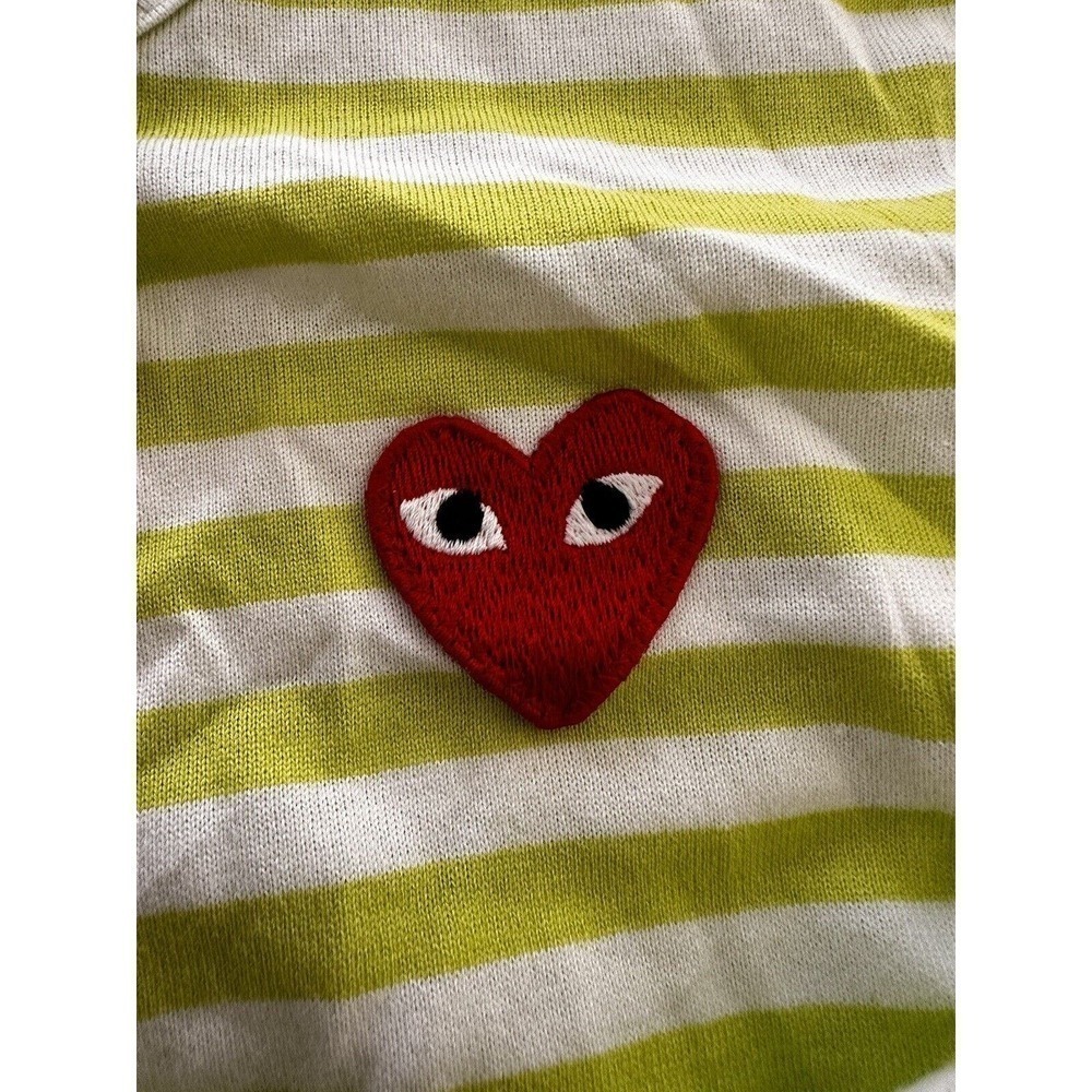 COMME DES GARÇONS PLAY Striped Long-Sleeve T-Shirt Tee Top $140 XS - Picture 6 of 10